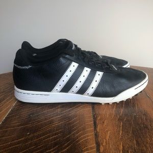 Adidas Men's Golf Shoes black and white spikeless